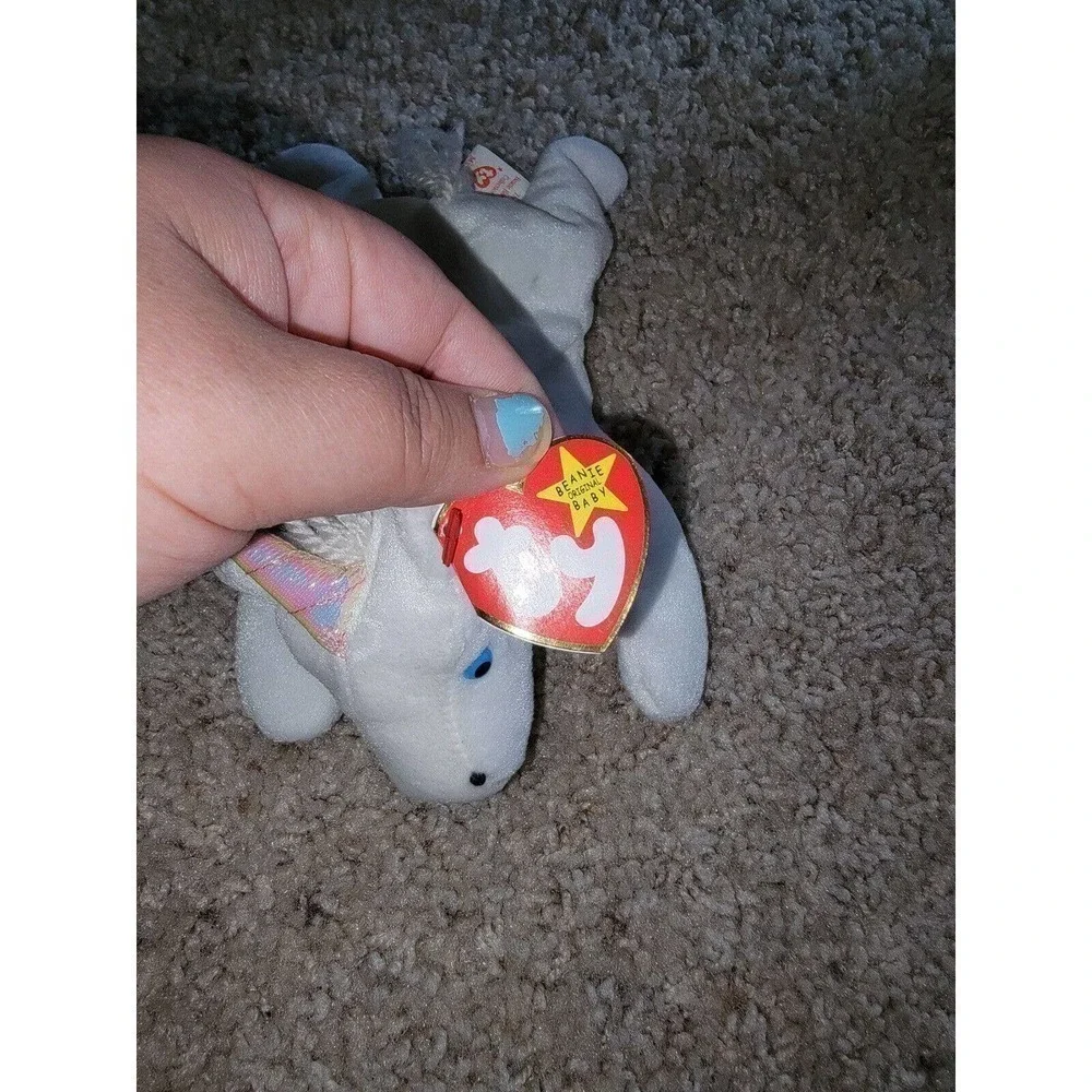 Original TY Beanie Baby 1994 MYSTIC White Unicorn Plush Toy with Tag